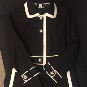 Black and white rain jacket